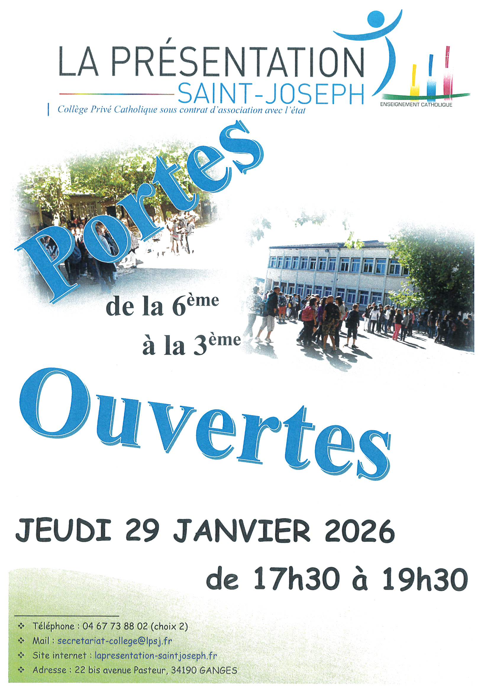 Portes ouvertes au collège La présentation