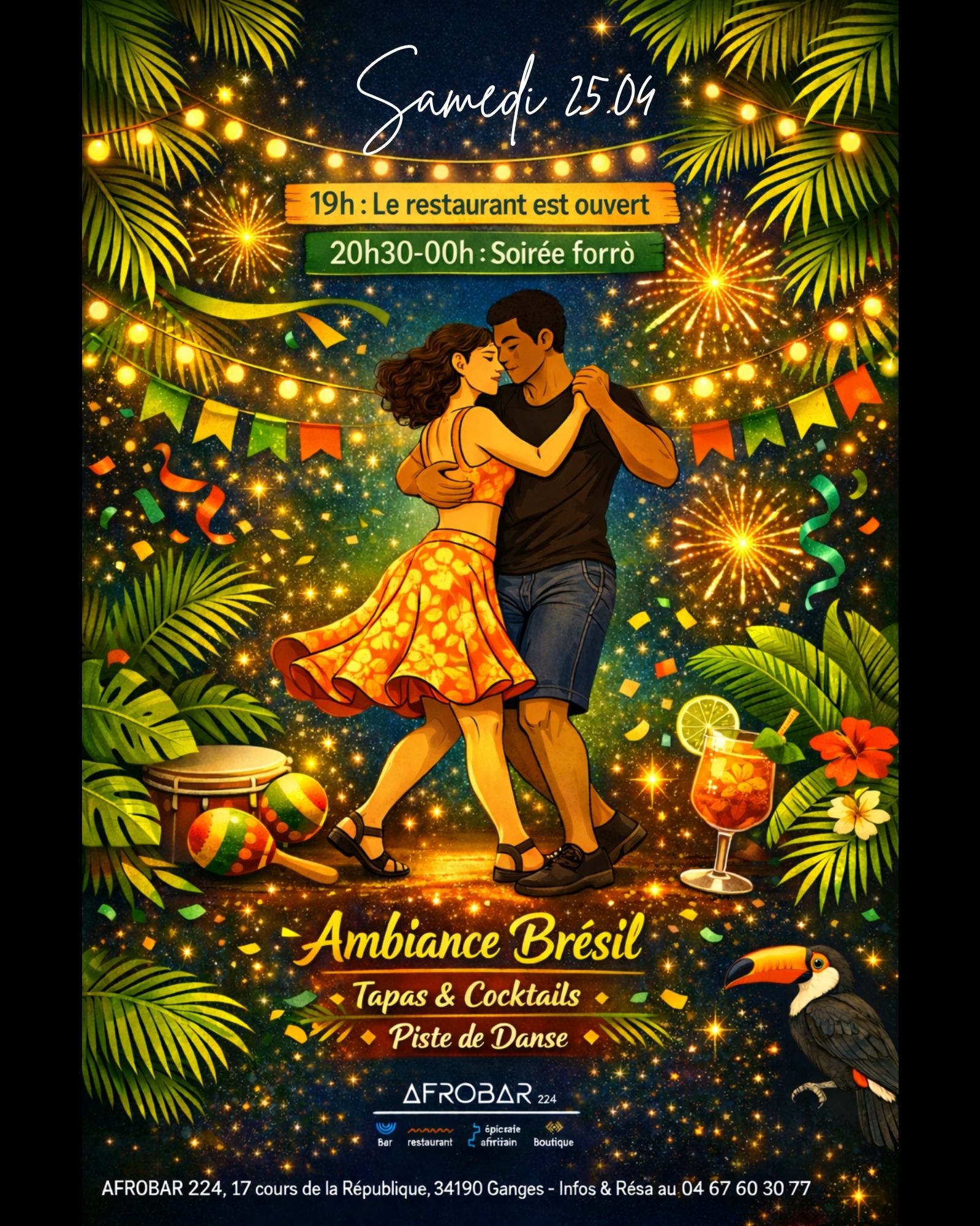 Soirée forro, danse brésilienne