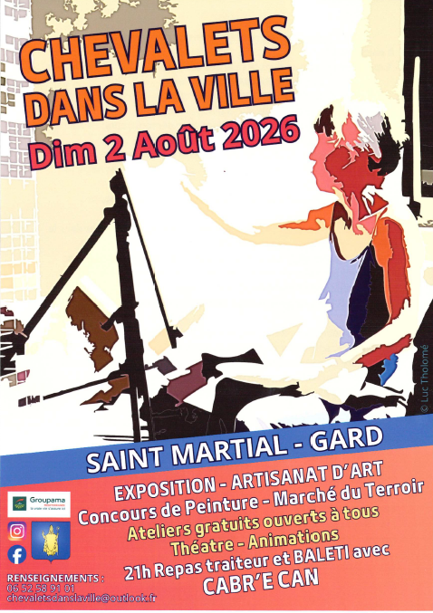 Chevalets dans la ville