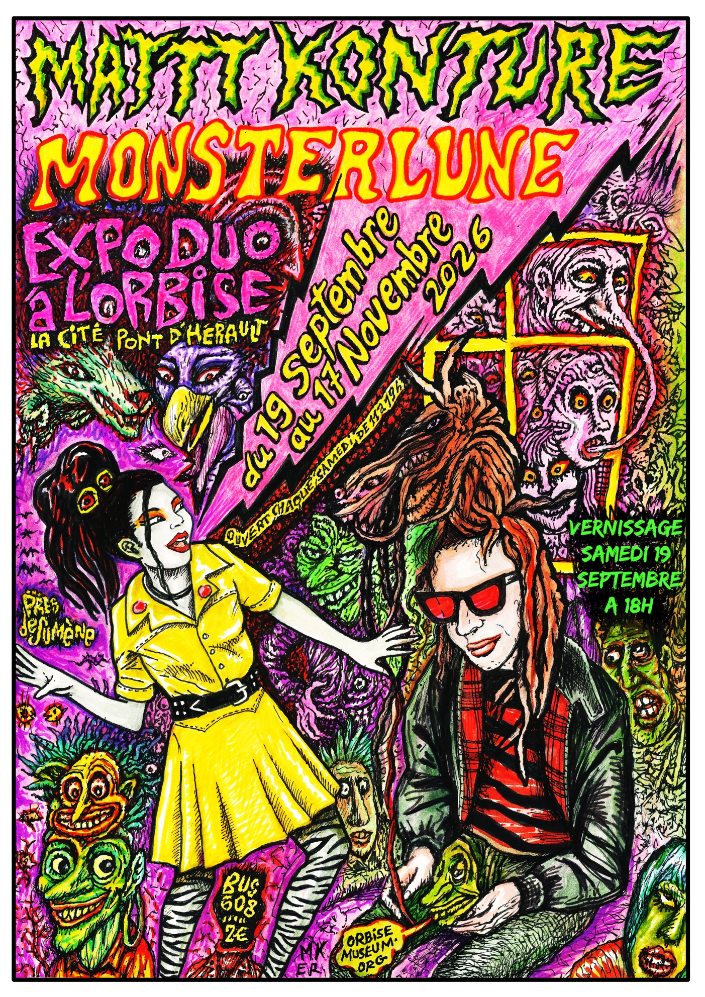 Exposition : Mattt Konture et Monsterlune